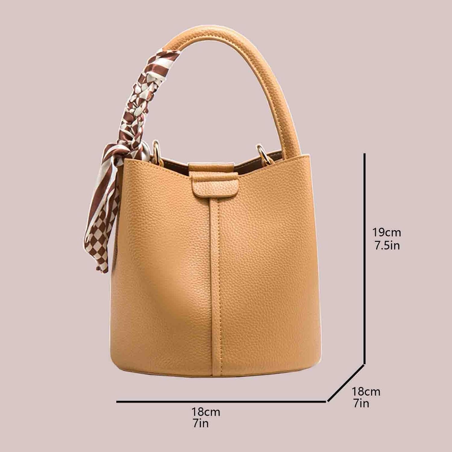 Mini PU Leather Bucket Bag for Women Y2K Style Minimalist Shoulder and Crossbody Purse