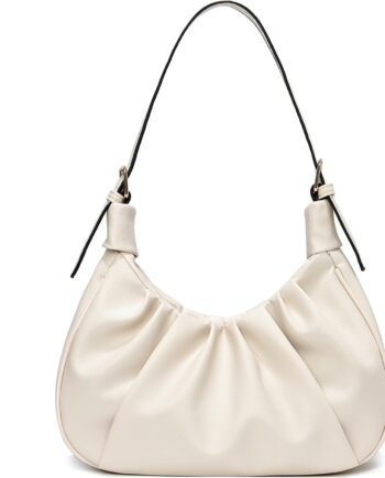 Small Women’s Shoulder Purse Soft Ruched Mini Crossbody Tote Bag