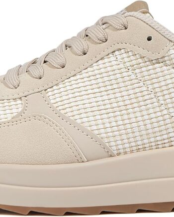 Retro Platform Sneakers Colorblock Casual Walking Shoes