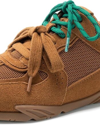 Retro Casual Sneakers Round Toe Lightweight Walking Shoes